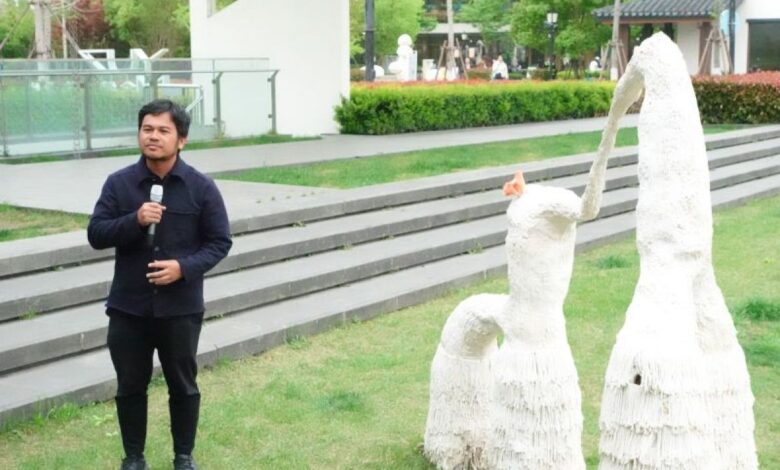 Seniman Negara Nusantara pamerkan karya patung dari jamur ke Shanghai